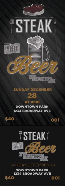 Steak & Beer Event Ticket Product Front