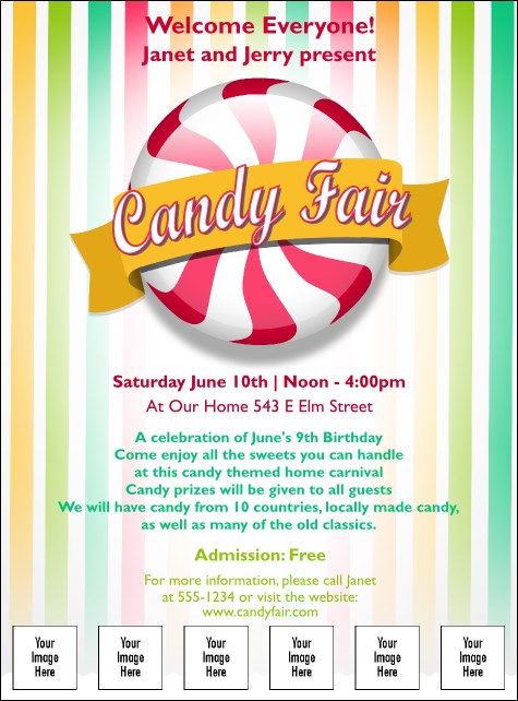 Candy Logo Flyer Product Front