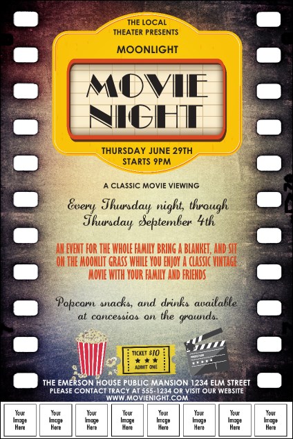 Movie Strip Logo Poster Product Front