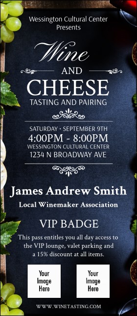 Vineyard VIP Event Badge Large