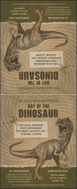 Dinosaur Illustrated Table Tent Product Front