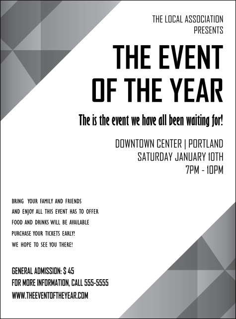 All Purpose  Corners Black and White Flyer Product Front