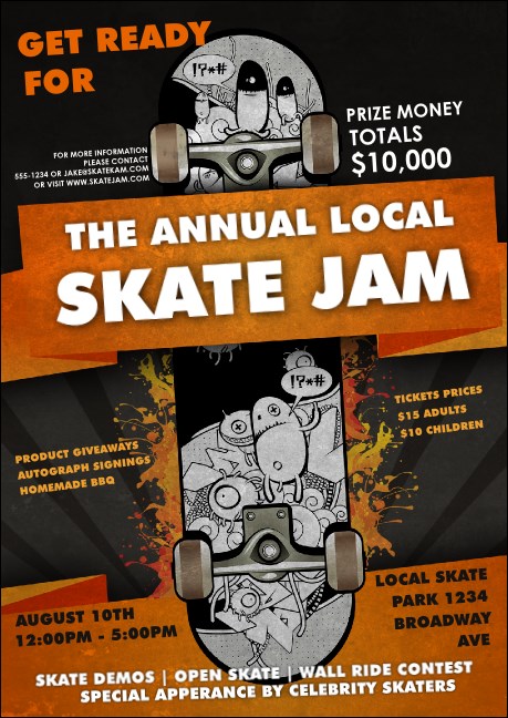 Skateboarding Postcard Mailer Product Front