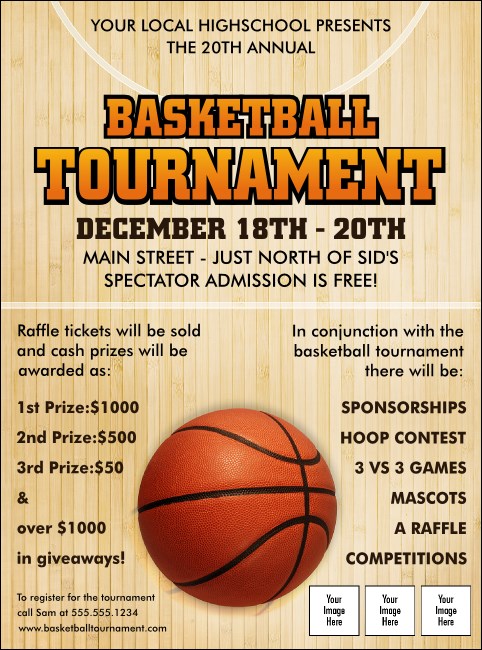 Basketball Court Flyer Product Front