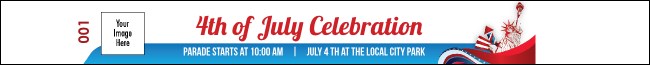 Fourth of July Freedom  Premium Synthetic Wristband