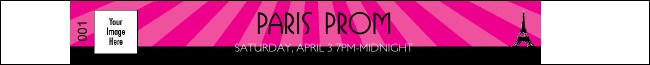 Paris Pink and Black Premium Synthetic Wristband
