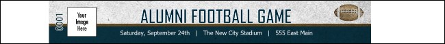 Football Blue 1429 Premium Synthetic Wristband