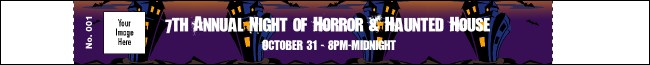 Haunted House Premium Synthetic Colored Wristband