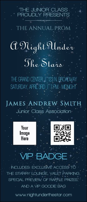 Star Theme VIP Event Badge Large VIP Event Badge Large