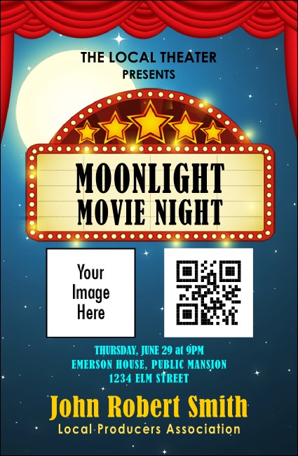 Movie Night VIP Event Badge Small Product Front
