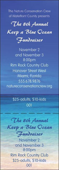 Nature Series - Blue Ocean Event Ticket Product Front