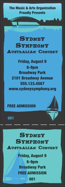 Sydney General Admission Ticket (Blue Product Front