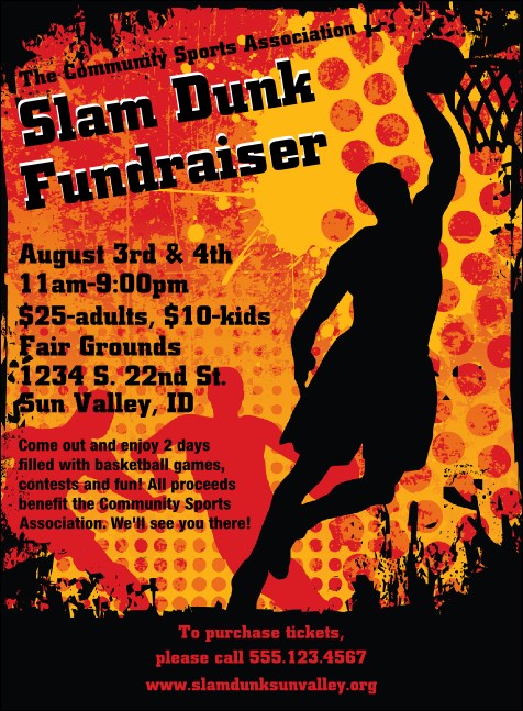 Basketball Dunk Invitation Product Front