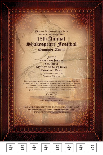 Performing Arts Poster with Image Upload Product Front