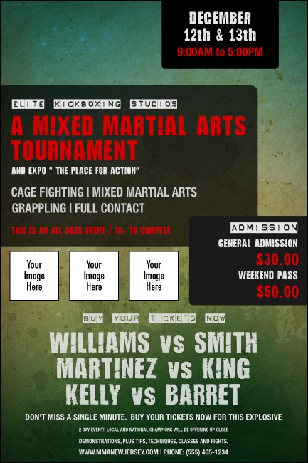 Contemporary Mixed Martial Arts Poster Product Front