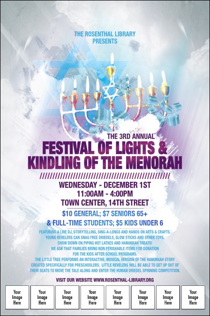 Hanukkah Abstract Poster Product Front