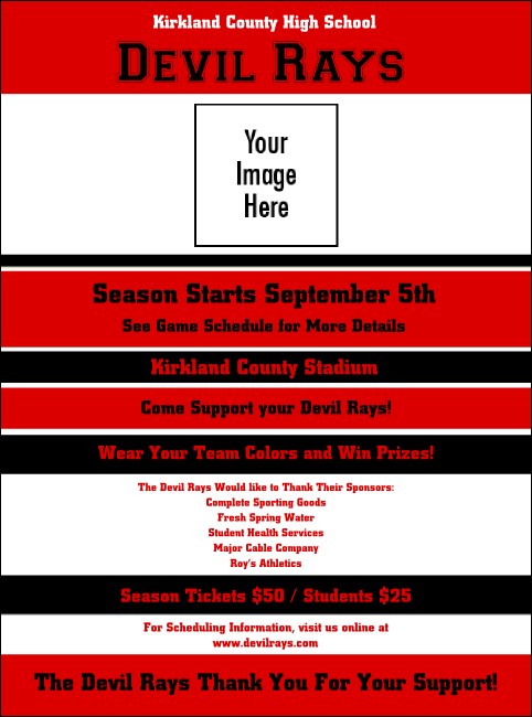 Sports Flyer 001 in Red and Black Product Front
