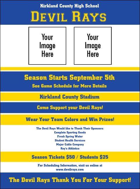 Sports Flyer 002 in Blue and Yellow Product Front