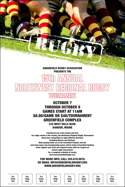Rugby Poster with Image Upload Product Front