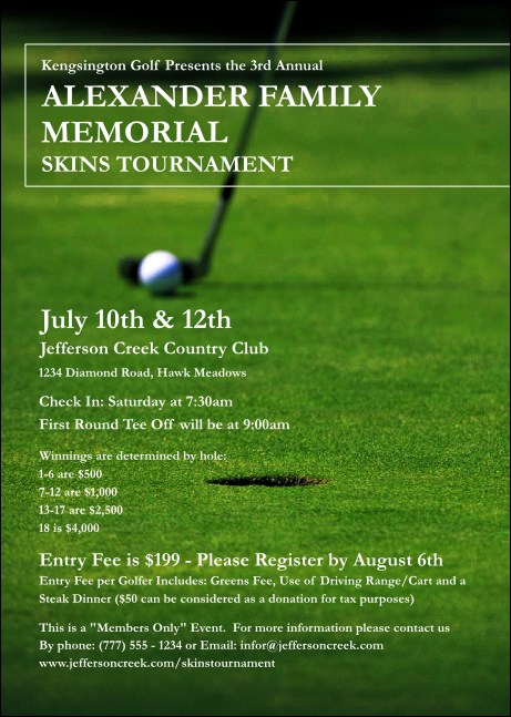 Golf Photo Postcard Product Front
