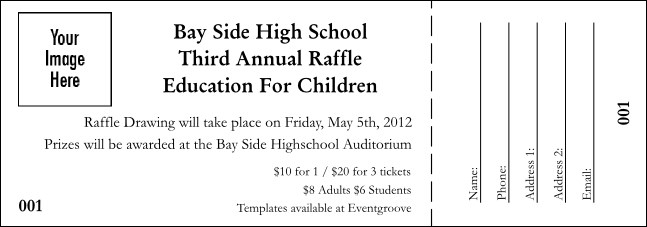 Color Logo Raffle Ticket 003