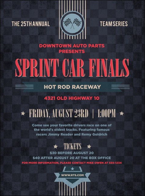 Car Racing Flyer Product Front