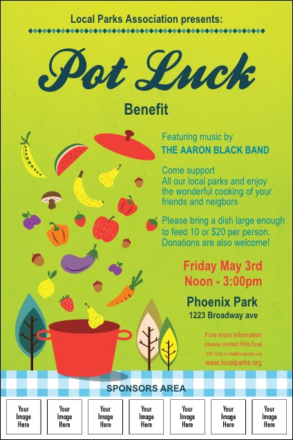 Potluck Benefit Logo Poster Product Front