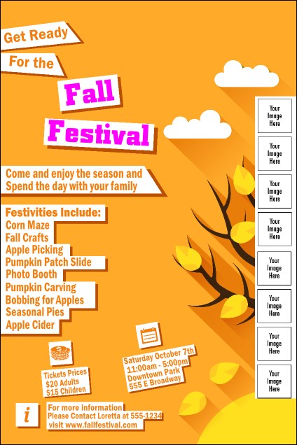Fall Cut Paper Logo Poster Product Front