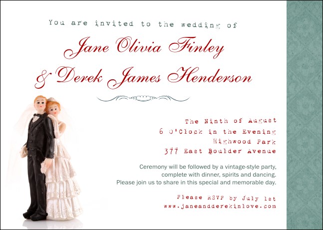 Vintage Bride and Groom Club Flyer