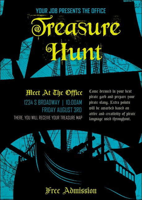 Pirate Ship Club Flyer